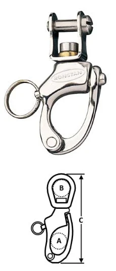 Ronstan Snap Shackle with Swivel Shackle - Stainless Steel - 5/8", RF6130NC