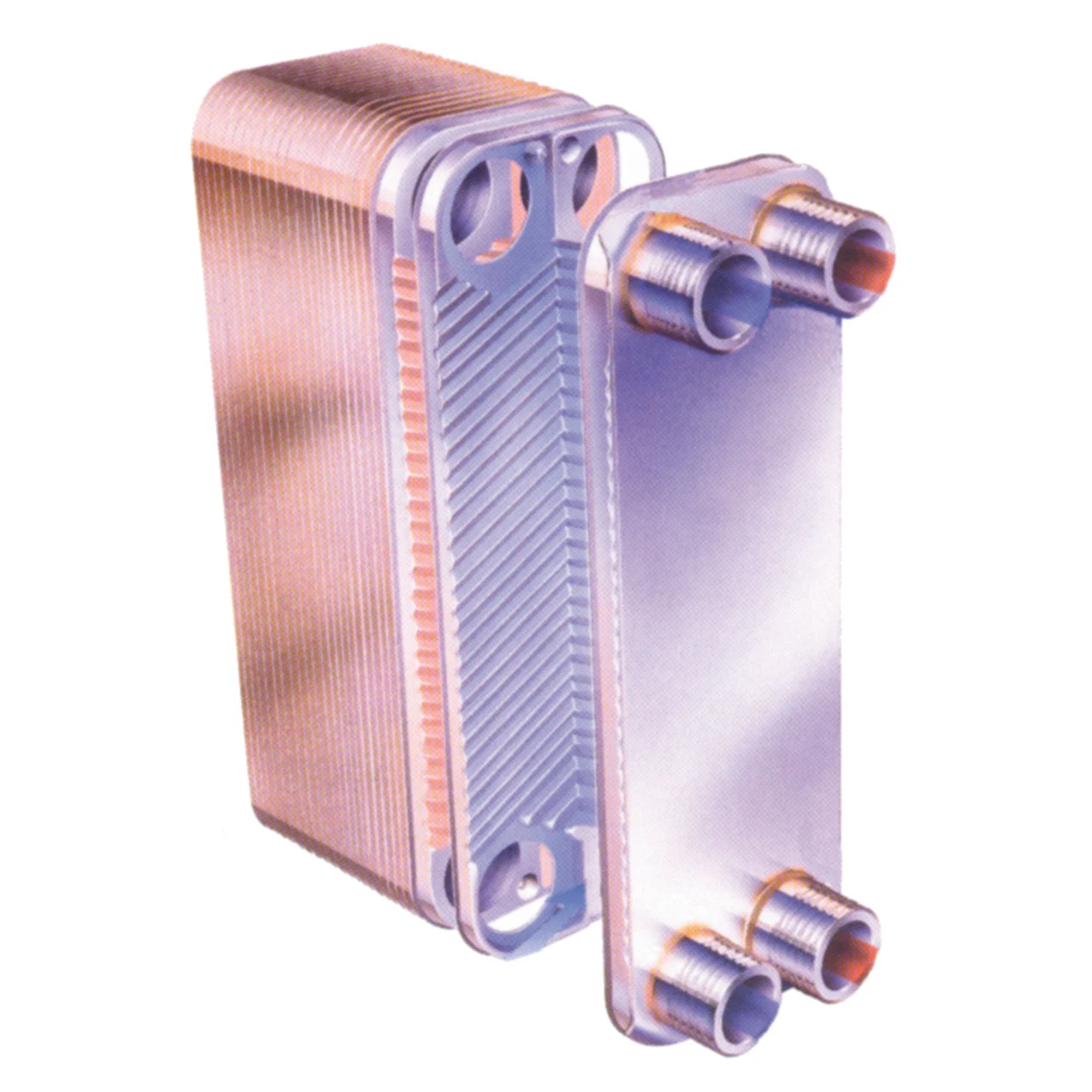 AIC Alliance LB31-20XJ L-Line Single Wall Brazed Plate Heat Exchanger - 75,000 BTU/Hr, 1" MPT - LB31-20XJ