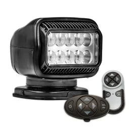 Golight Radioray Gt Series Permanent Mount - Black Led - Wireless Handheld & Wireless Dash Mount Remotes