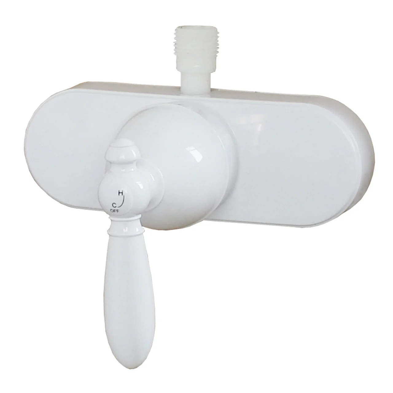 Empire Brass U-YSL53VBWLVR-E RV Non-Metallic Shower Valve with Single Lever Handle and Vacuum Breaker - 4", White - U-YSL53VBWLVR-E