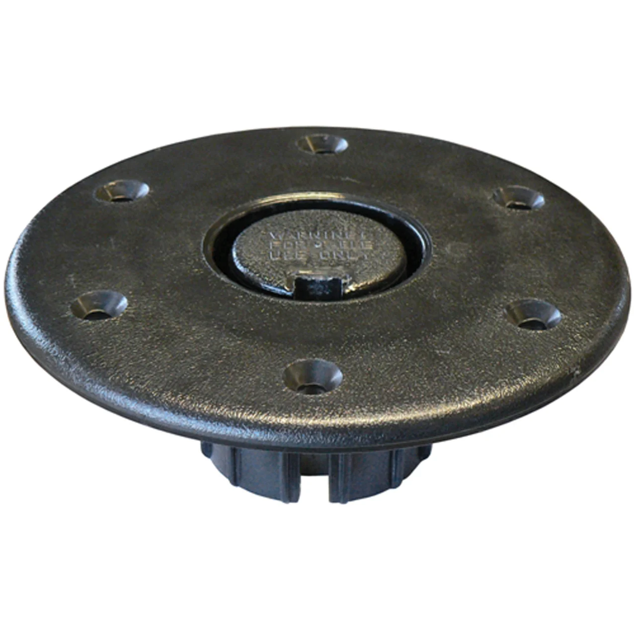 Springfield 1660703 Uni-Lock Round Plastic Table Base - 7", Black - 1660703