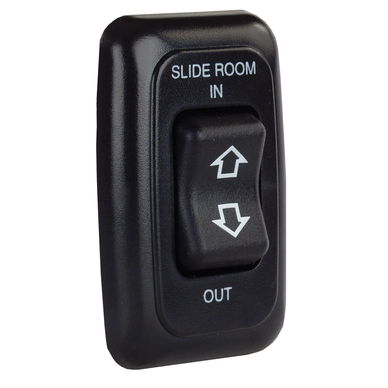 JR Products 12285 Slide-Out Switch with Bezel and Printed Text - Black - 12285