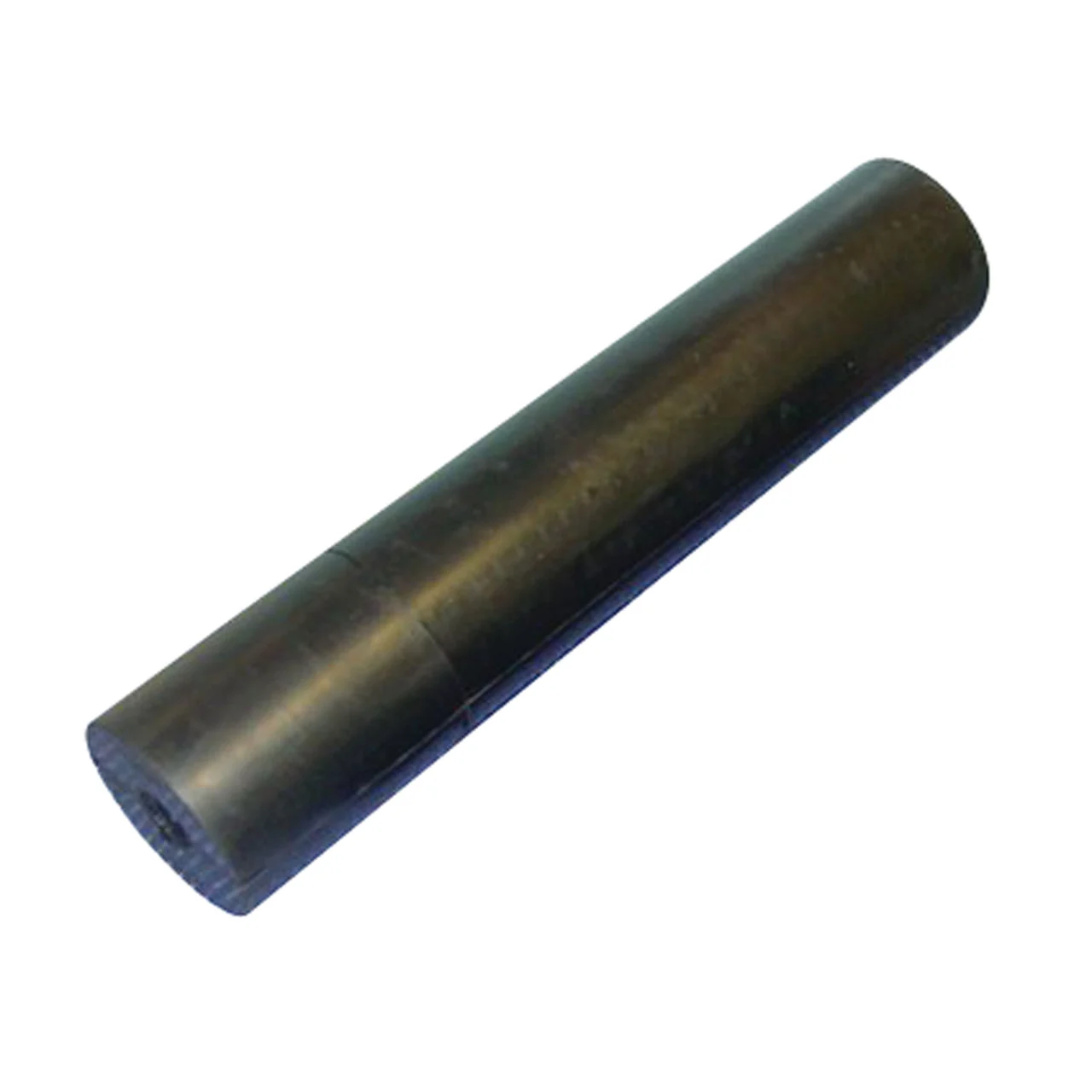 C.H. Yates 12243-4P Black Rubber Molded Straight Side Guide Roller - 12 in. x 2.5 in. x 0.5 in. - 12243-4P