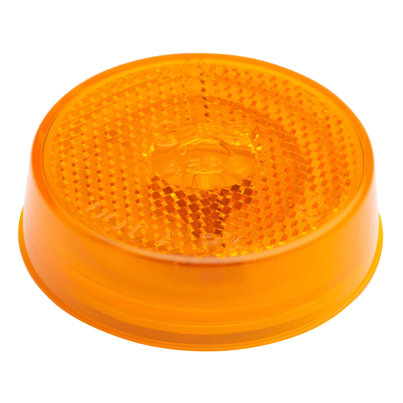 Grote 45833-3 Round 12v Clearance Marker Light With Built-in Reflector - 2.5", Amber (bulk Packaging) - 45833-3