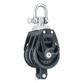 Harken 60mm Triple Aluminum Element Block W/Swivel & Becket
