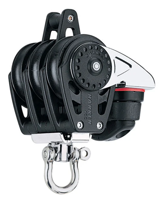 Harken Triple Carbo Block, Swivel, Becket, Cam Cleat - 40mm