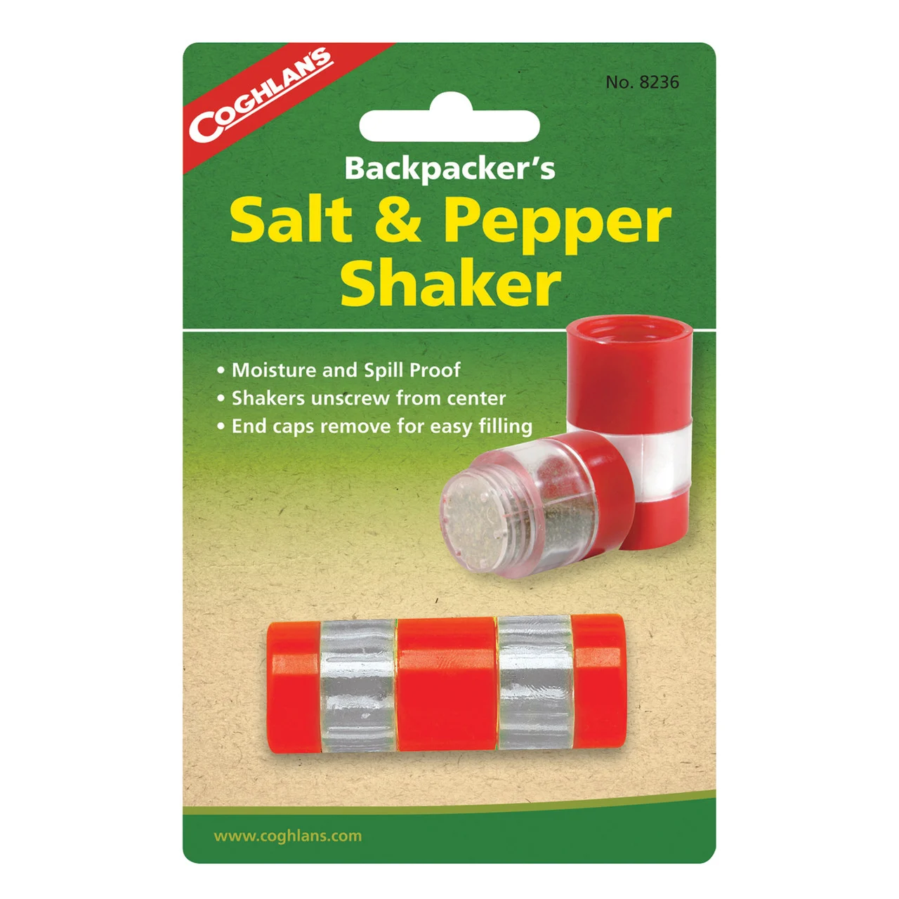 Coghlan's 8236 Backpacker's Salt and Pepper Shaker - 8236