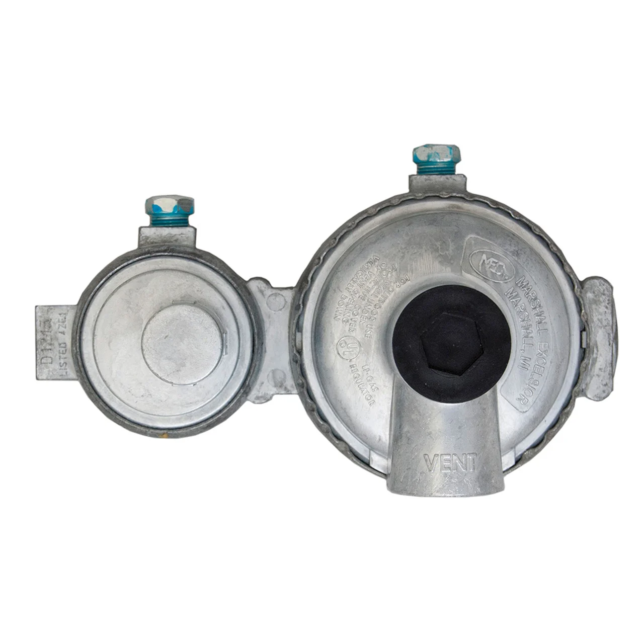 Marshall Excelsior MEGR-298 Compact 2-Stage Regulator - 1/4" FNPT Inlet x 3/8" FNPT Outlet, 90° Vent - MEGR-298