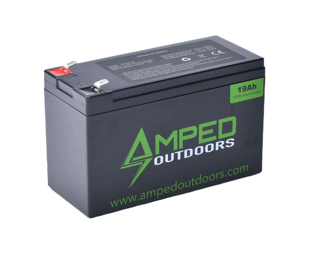 Amped Outdoors Ao4s19 Lithium Battery With 5a Charger - 14.8v / 19ah - AO4S19