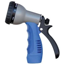 Hosecoil Rubber Tip Nozzle W/9 Pattern Adjustable Spray Head & Comfort Grip