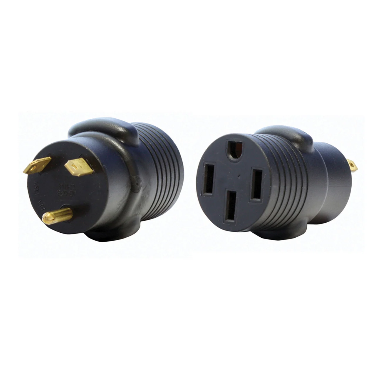 Valterra A10-3050A Mighty Cord Adapter Plug - 30AM to 50AF, Black (Bulk) - A10-3050A