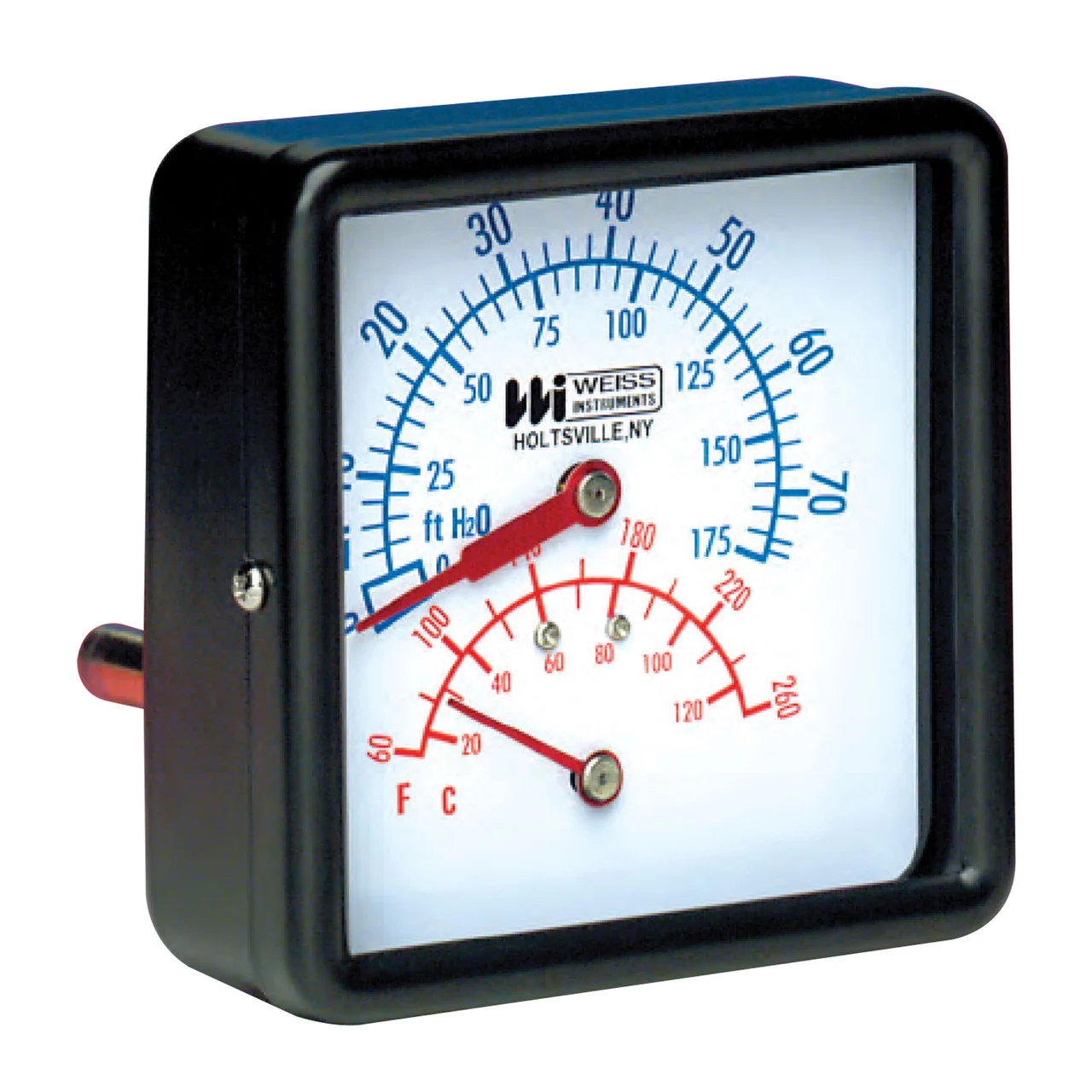 Weiss Instruments CTP40RSX Tri-O-Meter - 1/2" NPT Rear - CTP40RSX
