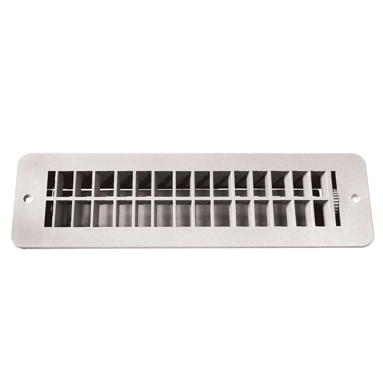 RV Designer H850 Plastic Floor Register With Damper - White, 10" x 2-3/8" - H850