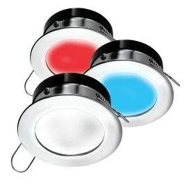 I2systems Apeiron A1120 Spring Mount Light - Round - Red, Cool White & Blue - Brushed Nickel