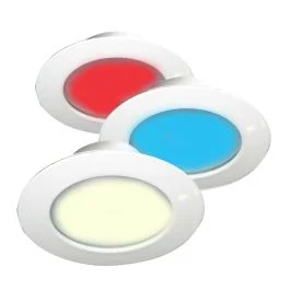 I2systems Apeiron A3120 Screw Mount Light - Red, Warm White & Blue - White Finish