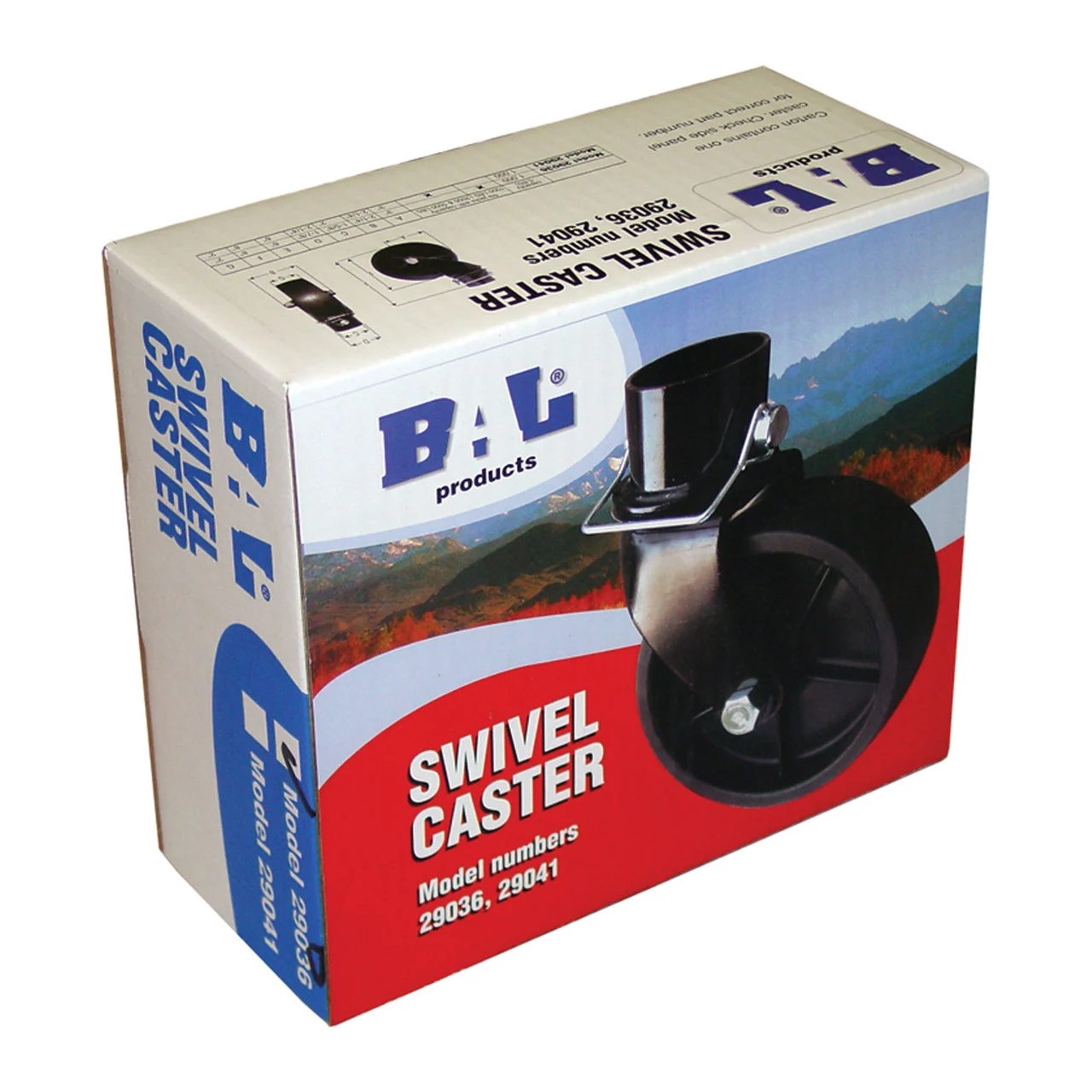BAL 29036B 1,000 lb. Swivel Caster for 1K Tongue Jack - 29036B