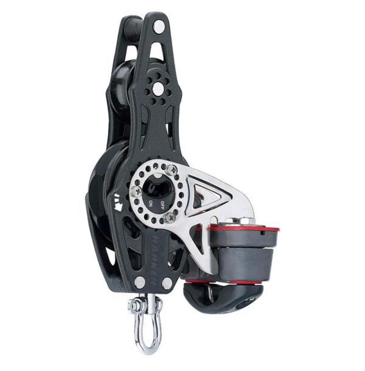 HARKEN 57 mm Fiddle Ratchet Block - Swivel, Becket, Cam Cleat, 2676