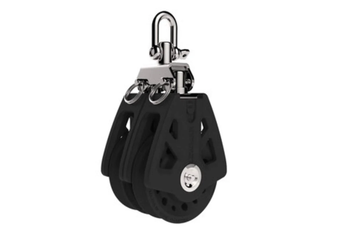 LEWMAR 60mm Synchro Double Block - Swivel, 29926002BK