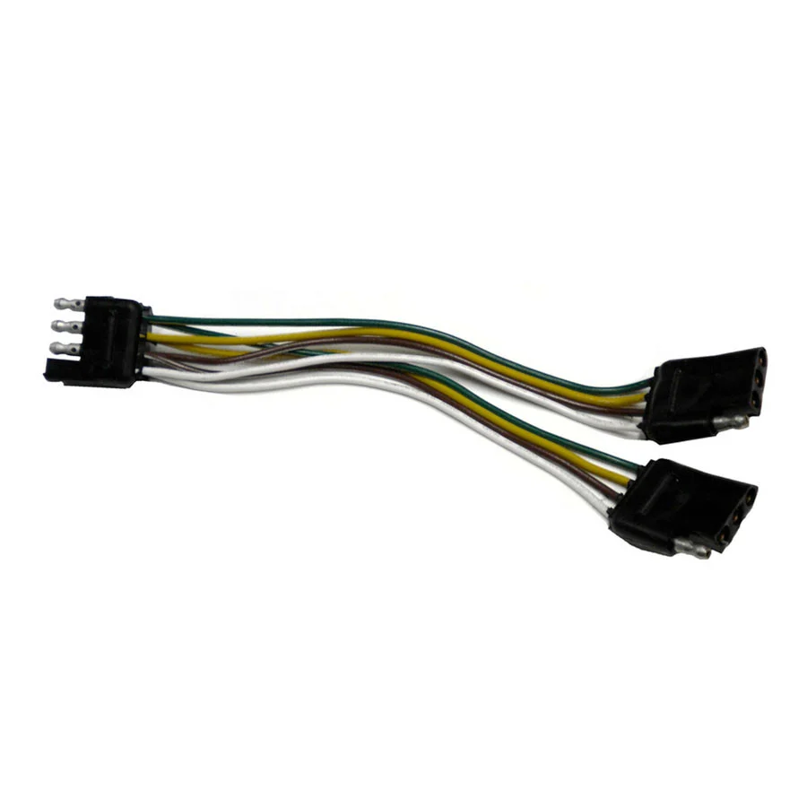 RV Pigtails 20010 4-Way Flat Tow Dolly Connector - M-F-F (Y) - 20010