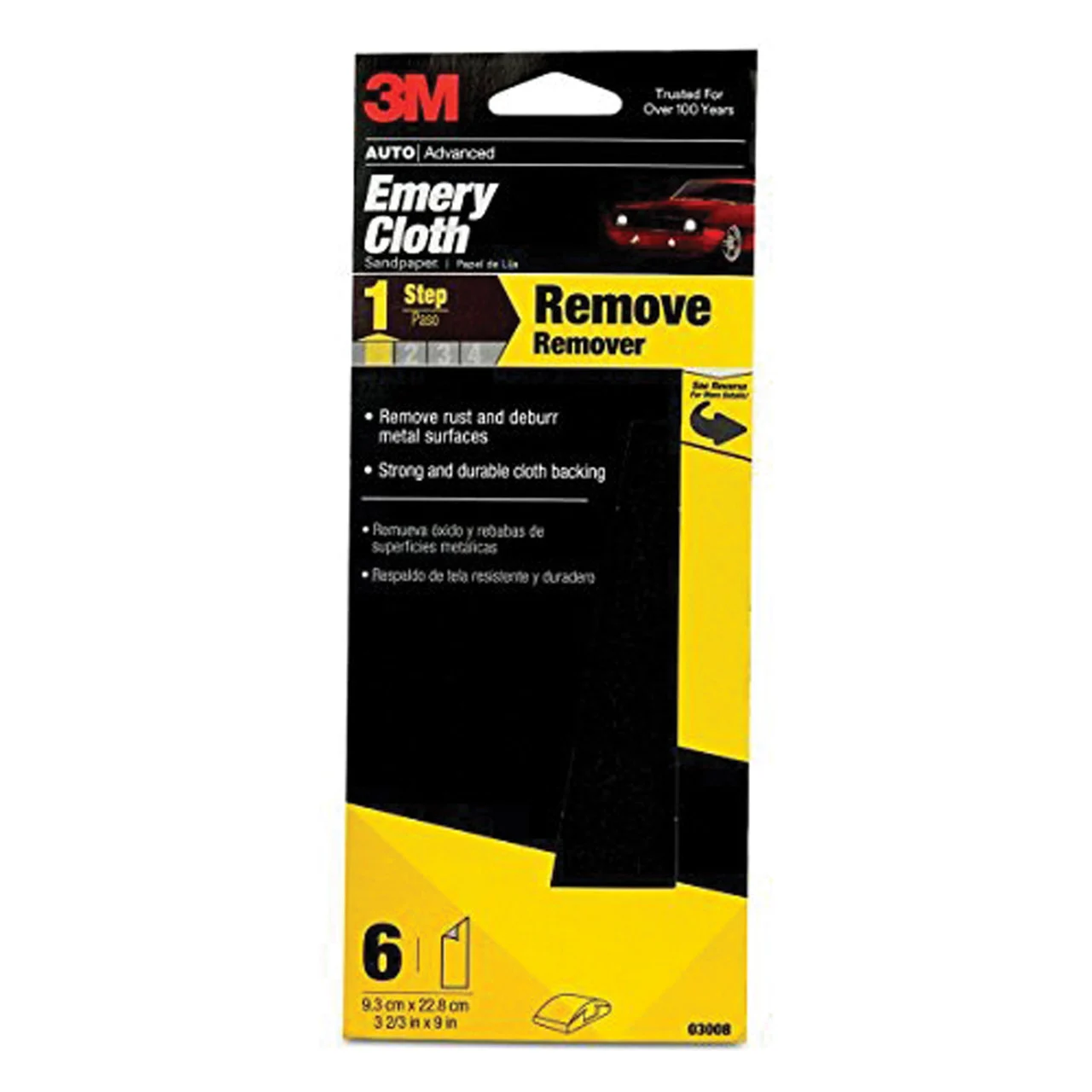 3M 03008 Emery Cloth - Pack of 6 - 7100100348