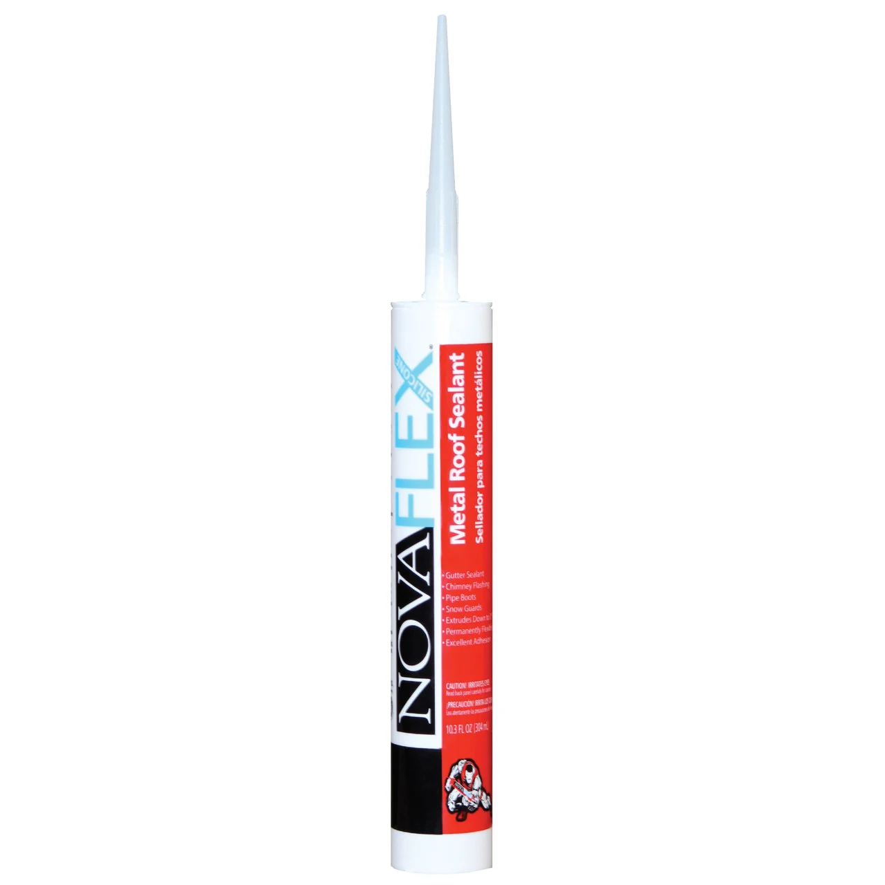 Novagard 02-MR4103-10C1 NovaFlex Metal Roof Sealant - 10.3 oz. Tube, Silver Metallic - 02-MR4103-10C1