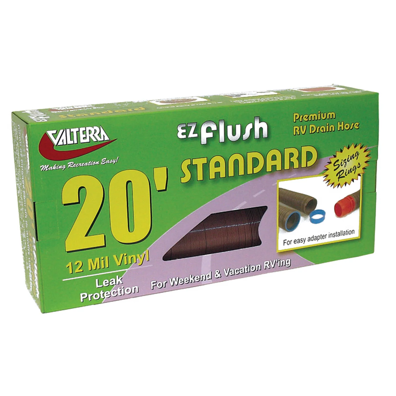 Valterra D04-0016 EZ Flush Standard Drain Hose - 20', Bronze (Boxed) - D04-0016
