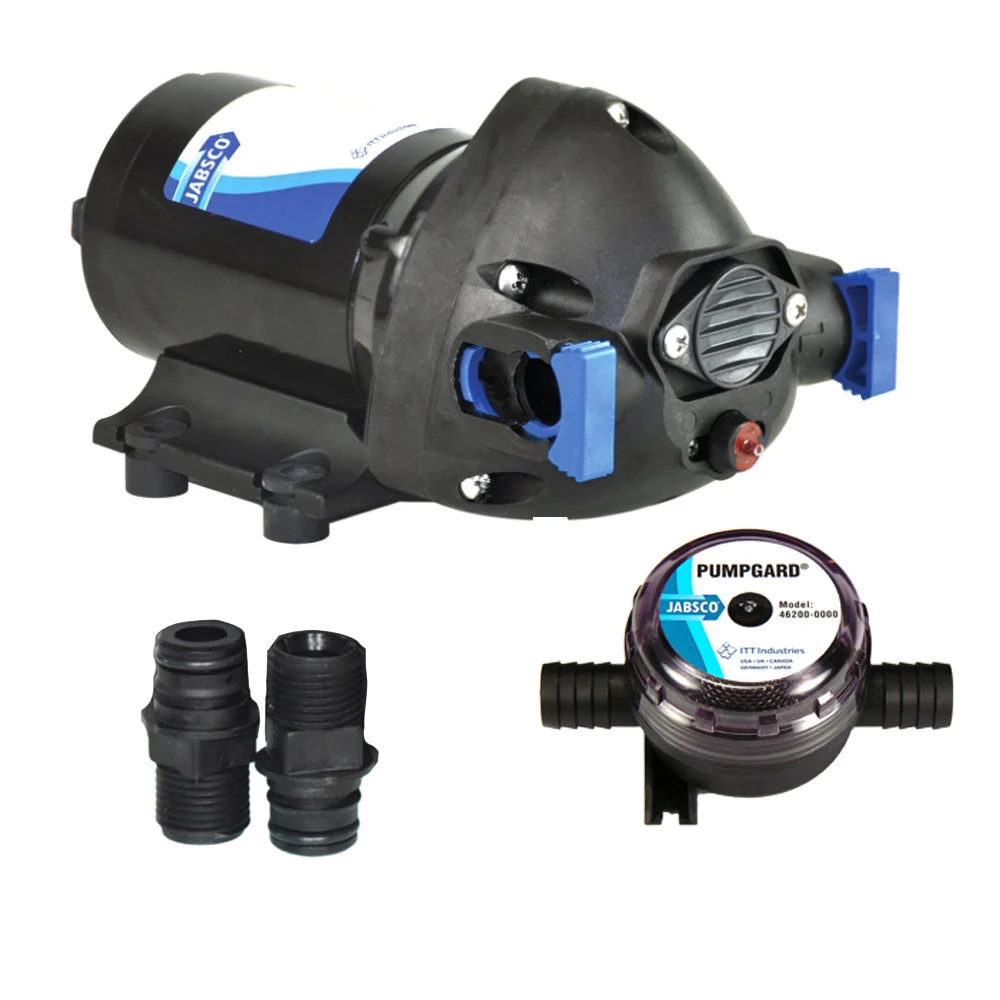 Jabsco Par-Max Shower Drain/General Purpose Pump - 3.5GPM-25psi-12VDC - w/Strainer