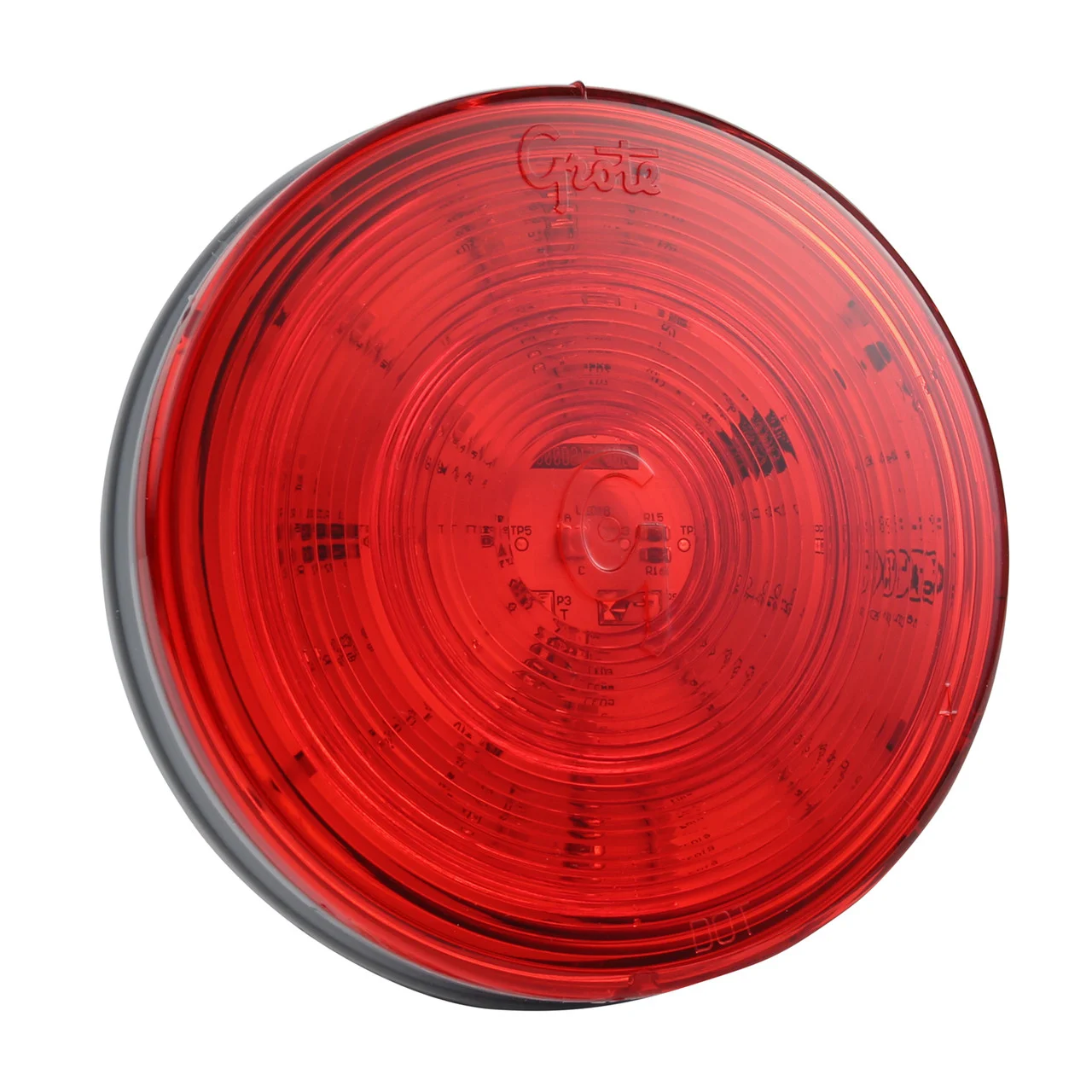 Grote 53312-3 Supernova Full-pattern Led Stop Tail Turn Light - 4", Stt, Grommet Mount, Male Pin, Red (bulk Packaging) - 53312-3