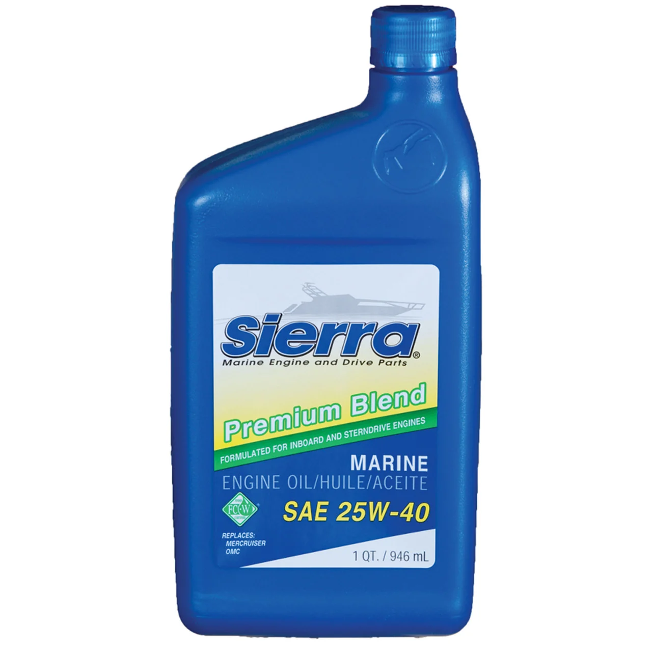 Sierra 18-9400-2 25W-40 FC-W 4-Stroke Marine Stern Drive Engine Oil - Quart - 18-9400-2