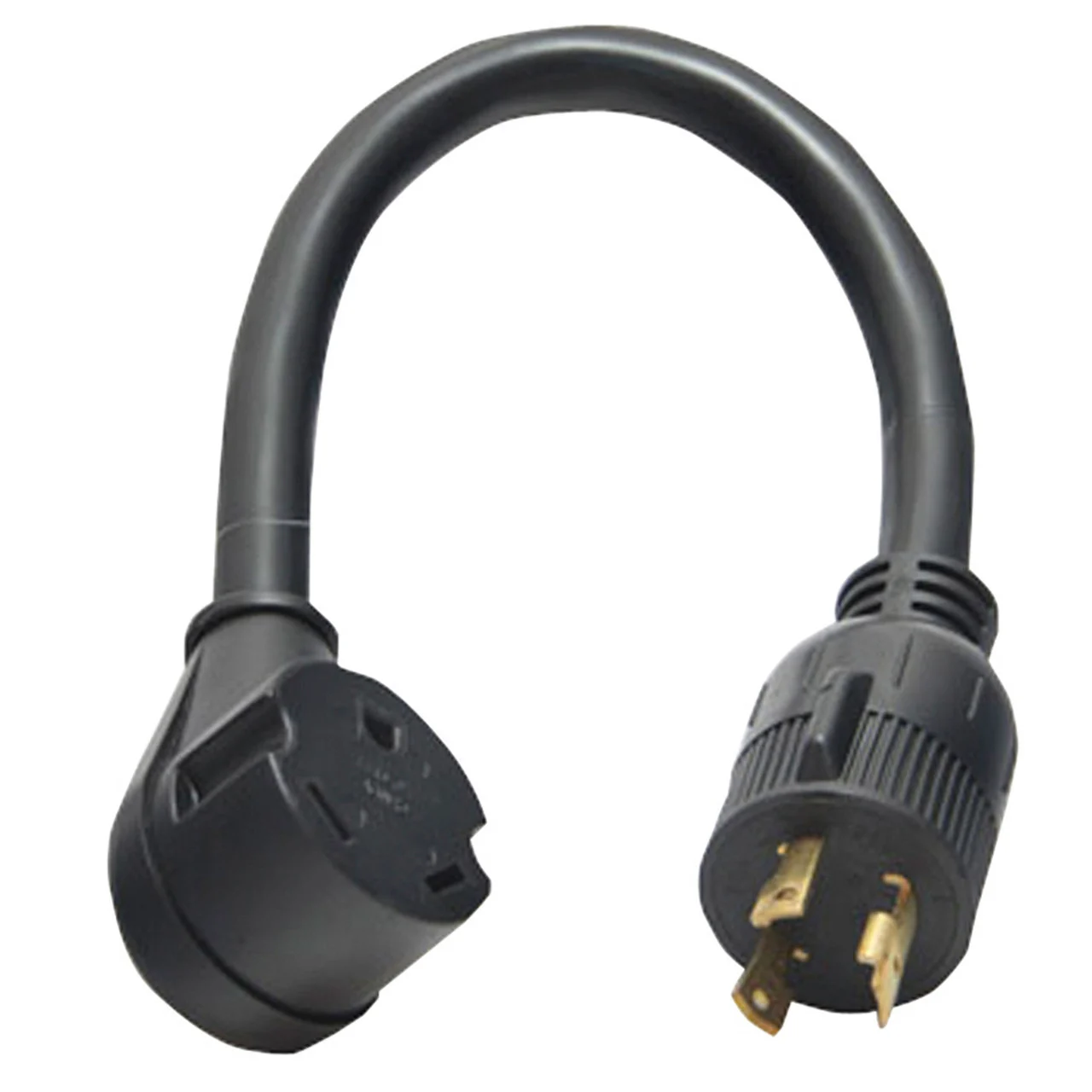 Valterra A10-G30330VP Mighty Cord 12" Generator Adapter Cord - 3-Prong, 30AM to 30AF - A10-G30330VP