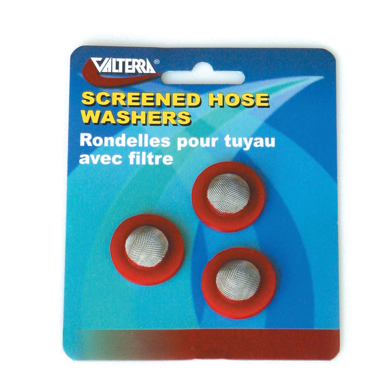 Valterra W1526VP Screened Hose Washers - Red, Pack of 3 - W1526VP