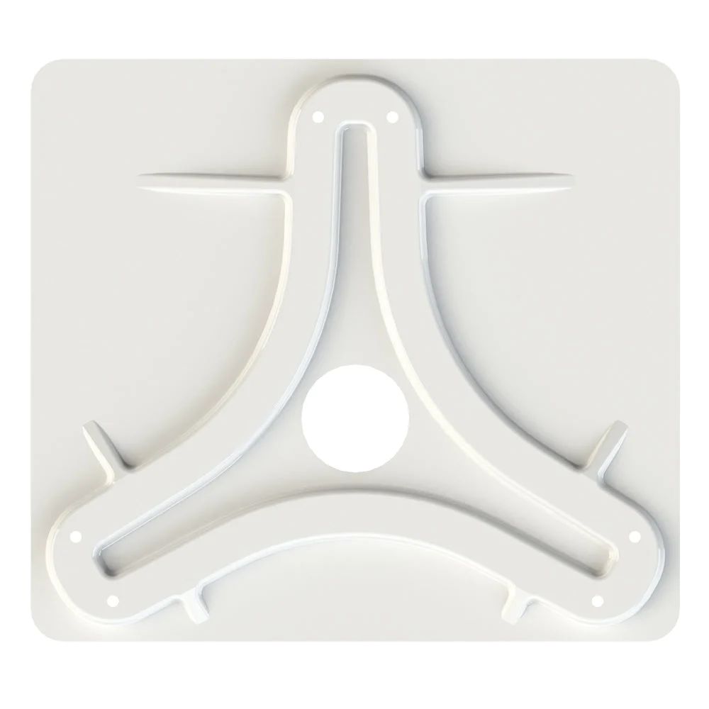 KING Jack™/Omni Antenna Mounting Plate - White