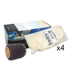 Kiwigrip 4 - 1 Liter Pouches - Cream W/4" Roller
