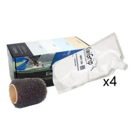 Kiwigrip 4 - 1 Liter Pouches - White W/4" Roller