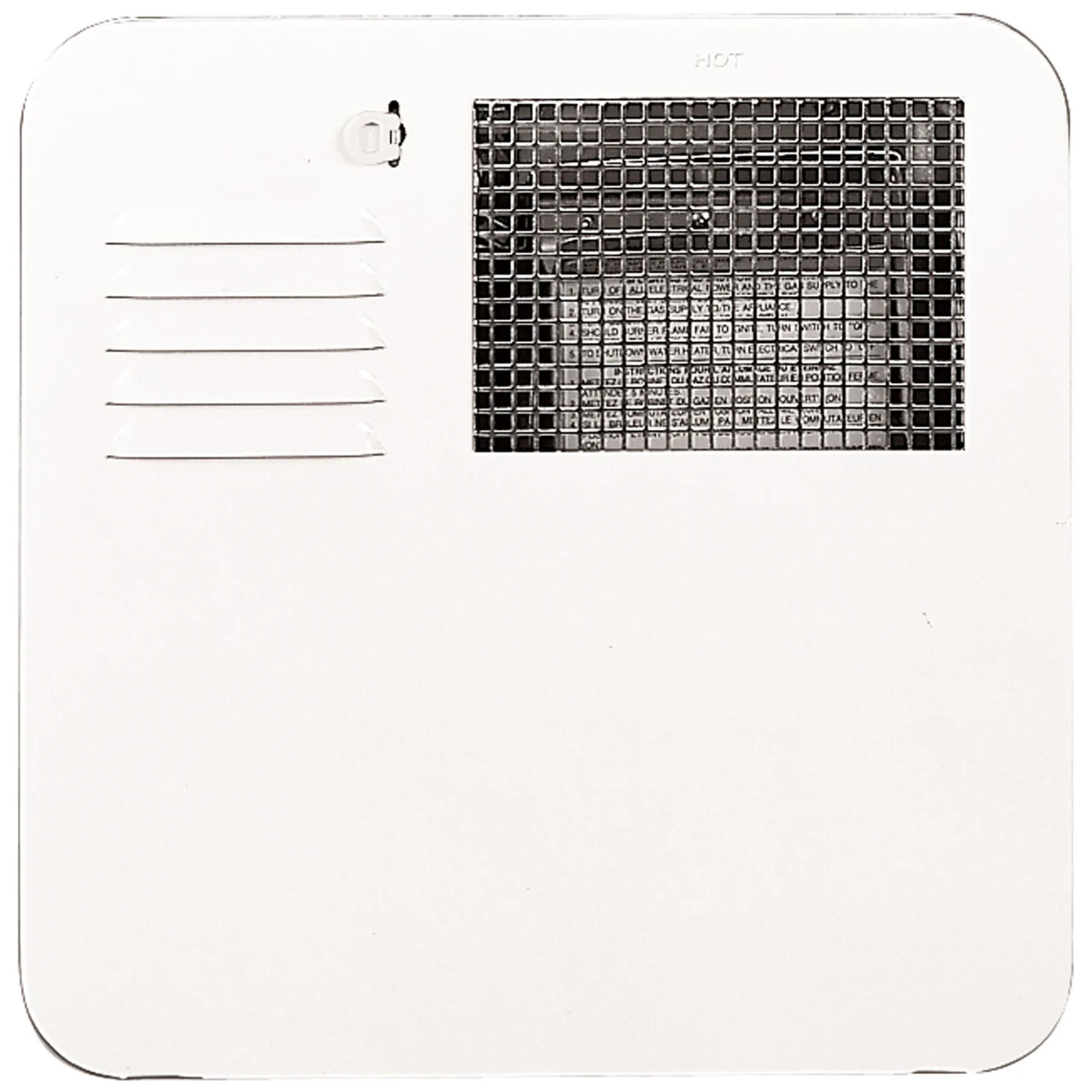 Suburban 6261APW Radius Corner Door for Water Heater - Polar White - 6261APW