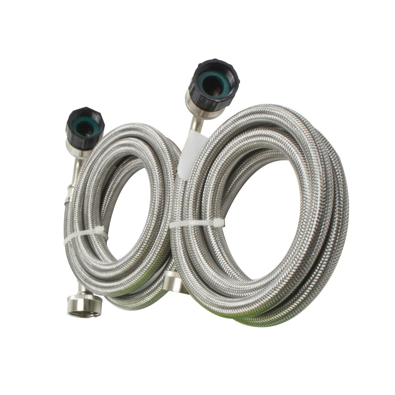Pinnacle 18-2826 High-Pressure Flexible Stainless Steel Laundry Hose - 5', Set of 2 - 18-2826