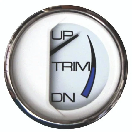 Faria 13809 Chesapeake Stainless Steel Trim Gauge (Johnson/Evinrude/Suzuki Outboard) - 2", White - 13809