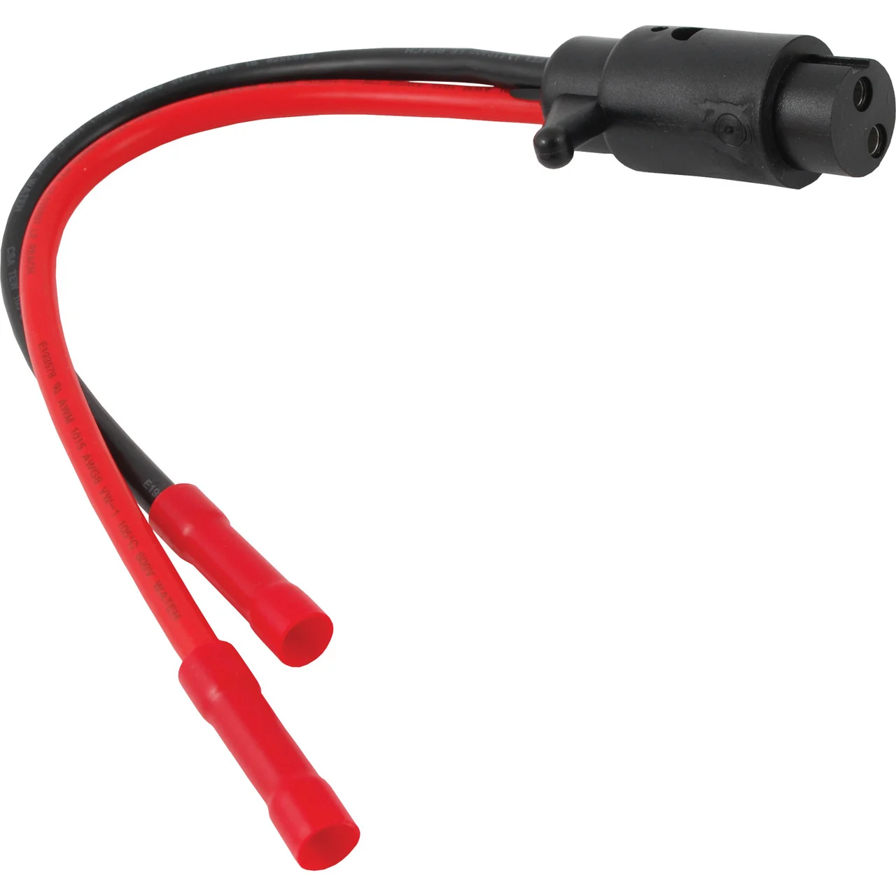 Attwood 14365-6 Heavy-Duty 12V Trolling Motor Connector Plug - 2-Wire, 8 AWG, Male - 14365-6