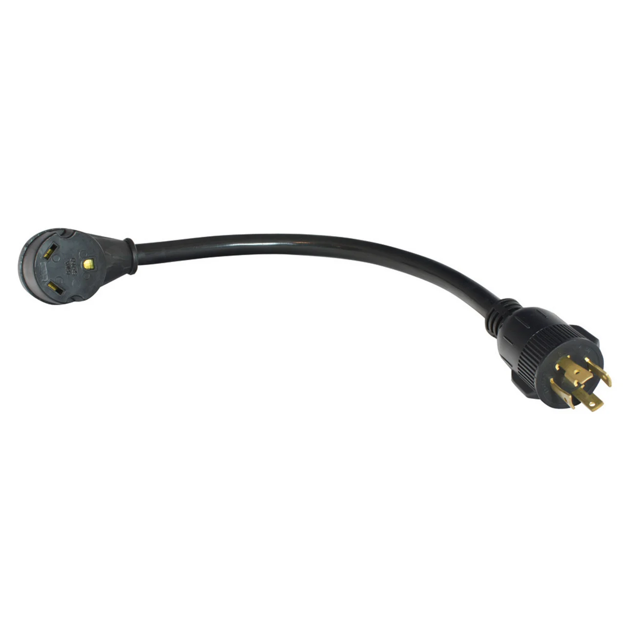 Valterra A10-G30430VP Mighty Cord 12" Generator Adapter Cord - 4-Prong, 30AM to 30AF - A10-G30430VP