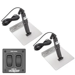 Lectrotab Xka Stainless Steel Trim Tab Kit W/Rocker Switch - 9 X 12