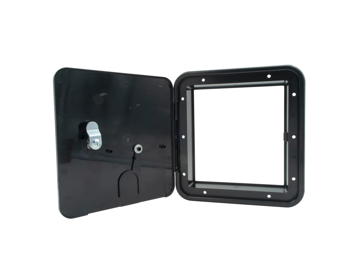 Thetford 94338 Large 30/50 Amp Electric Cable Hatch with Keyed Entry - Black - 94338
