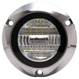 Lumitec Seablazex2 Underwater Light Dual Color White Blue Polished Housing