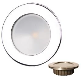 Lunasea Gen3 Warm White, Rgbw Full Color 3.5" Ip65 Recessed Light W/Polished Stainless Steel Bezel - 12vdc