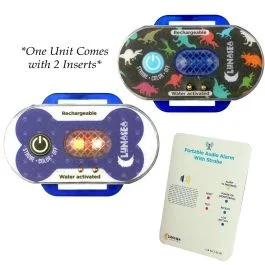 Lunasea Child/Pet Safety Water Activated Strobe Light W/Rf Transmitter & Portable Audio/Visual Receiver - Blue Case