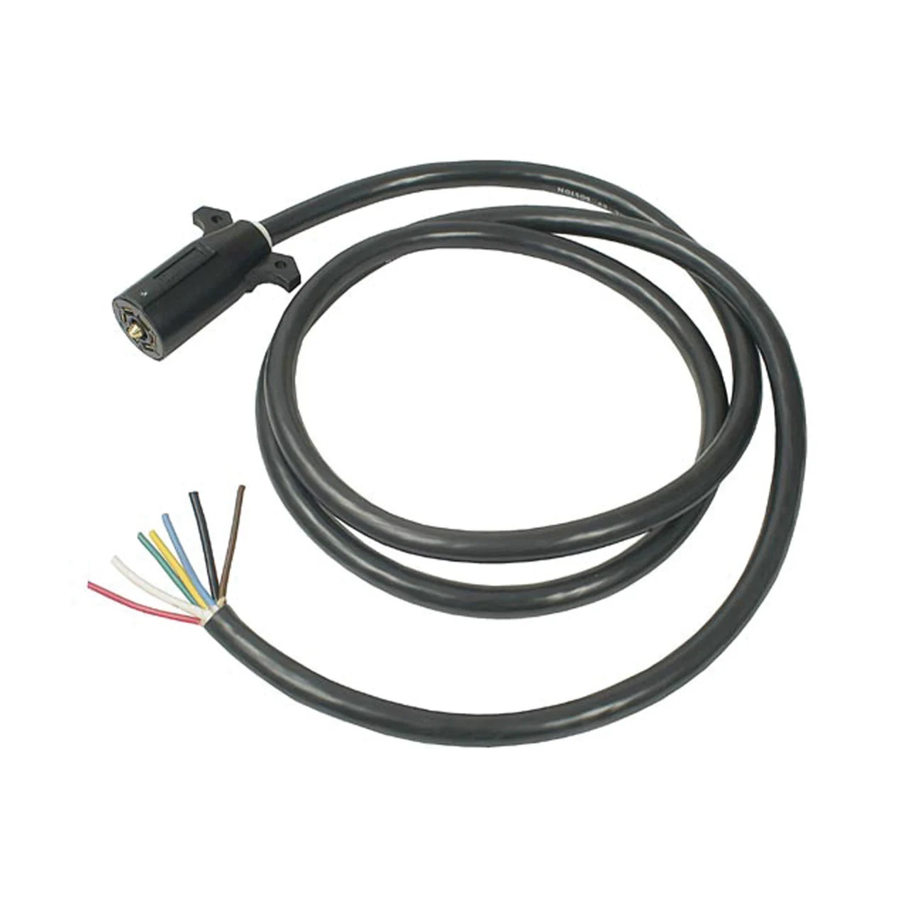 Pollak 14-117 7-Way RV Trailer End Cable with Plug - 8' - 14-117