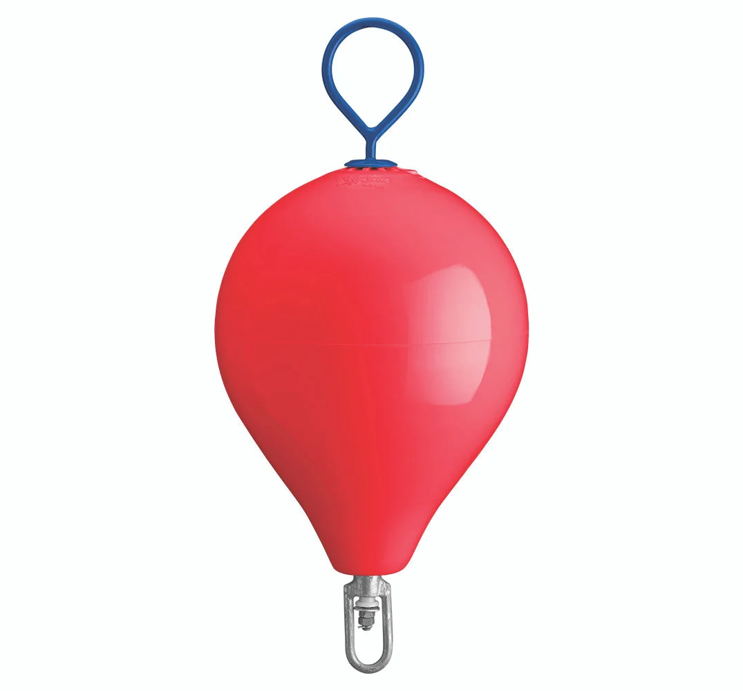 Polyform CM-3 RED CM Series Mooring Buoy - 17" x 22", Red with Galvanized Eye - CM-3 RED