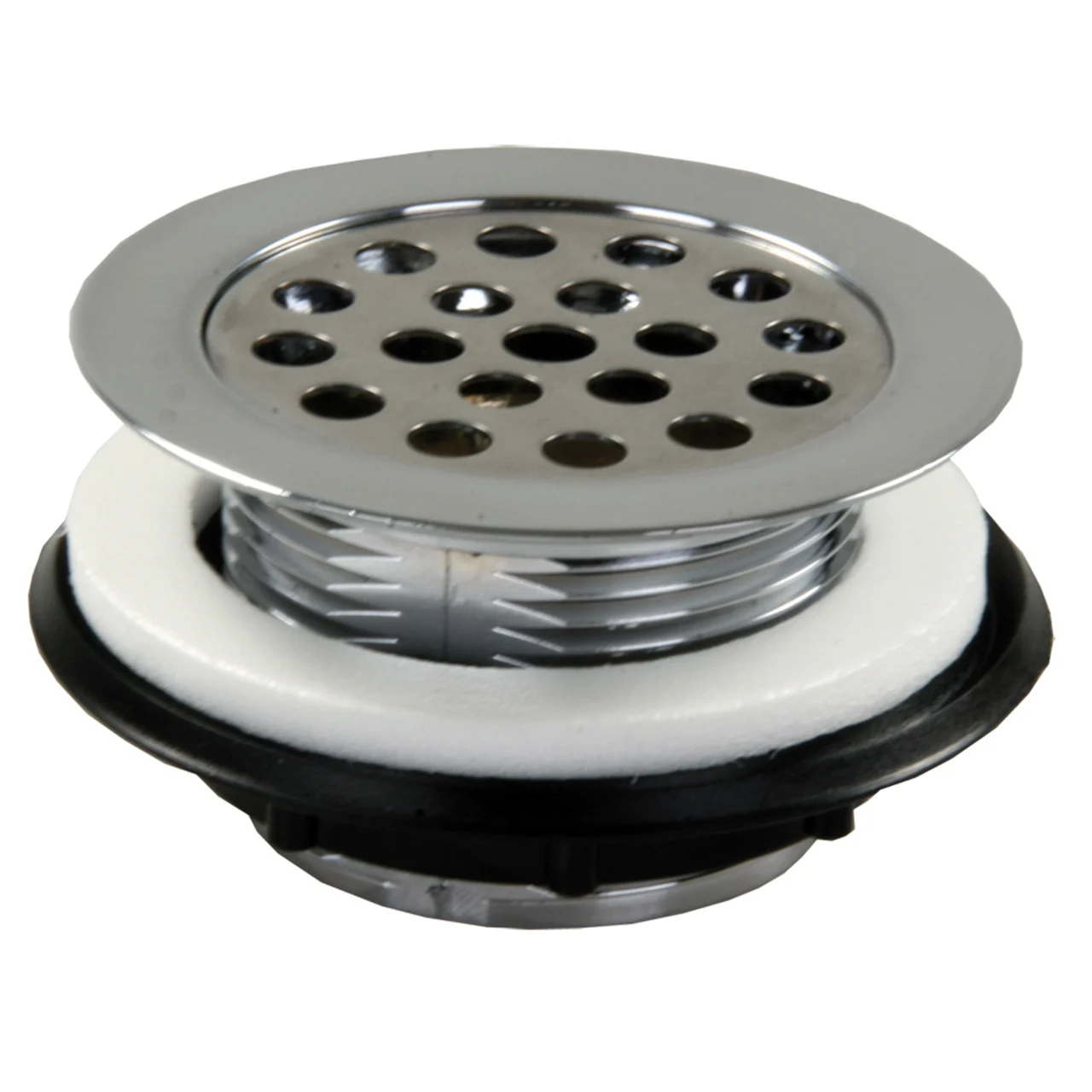 JR Products 95175 Shower Strainer with Grid - Chrome - 95175