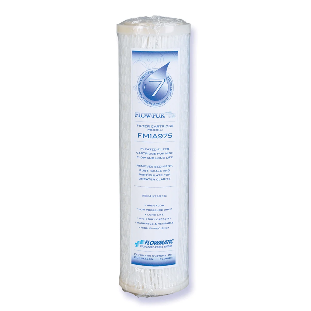Watts FM-1A-975-RV Flowmatic Pleated Sediment Replacement Cartridge - FM-1A-975-RV