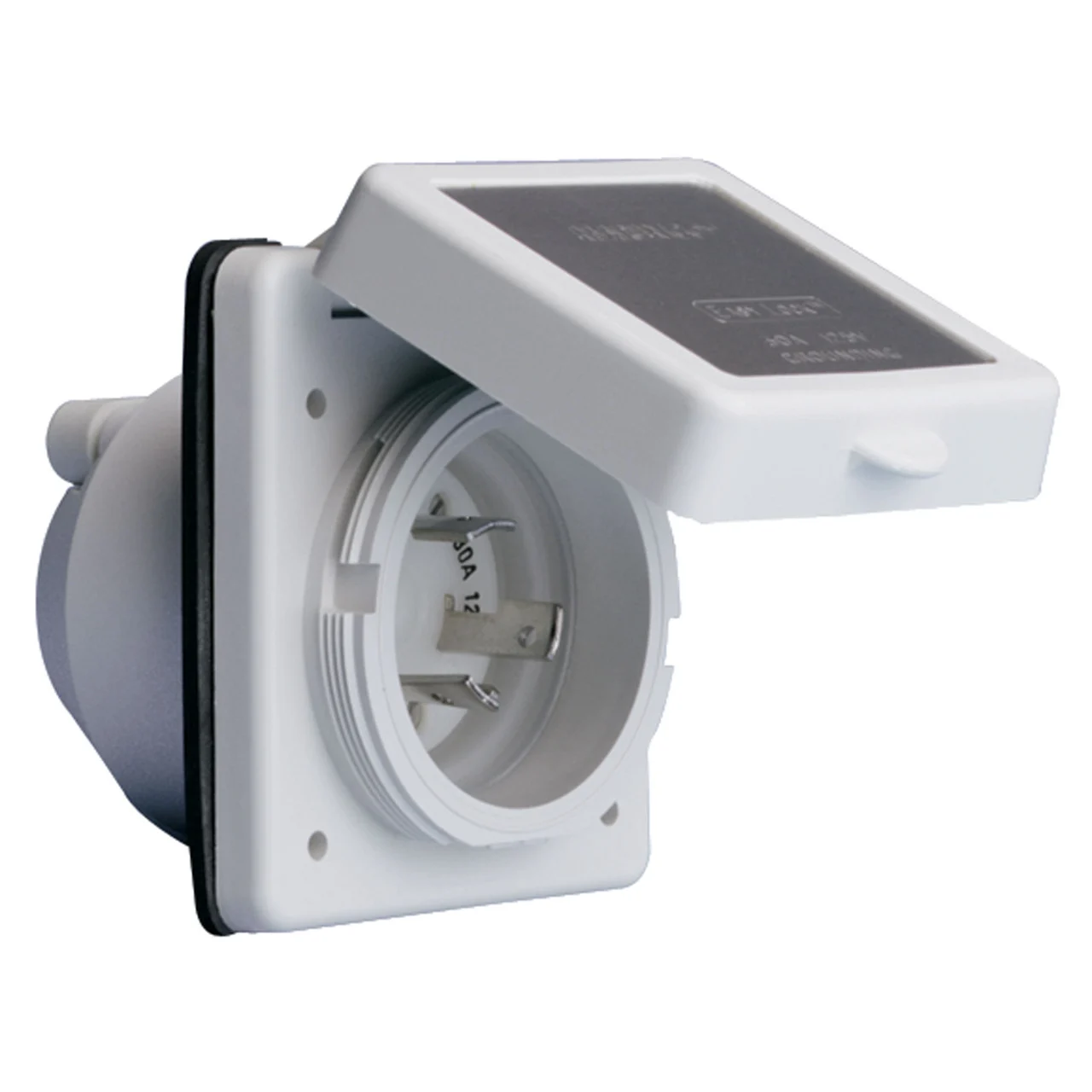 ParkPower 301ELRV Square Power Inlet - 125V, 30 Amp - 301ELRV