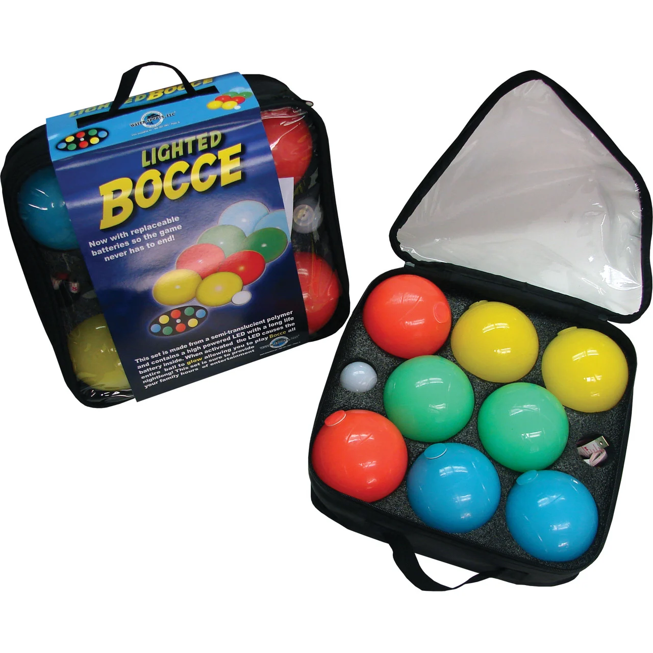 Water Sports 80075-6 Lighted Bocce Ball Yard Game - 80075-6